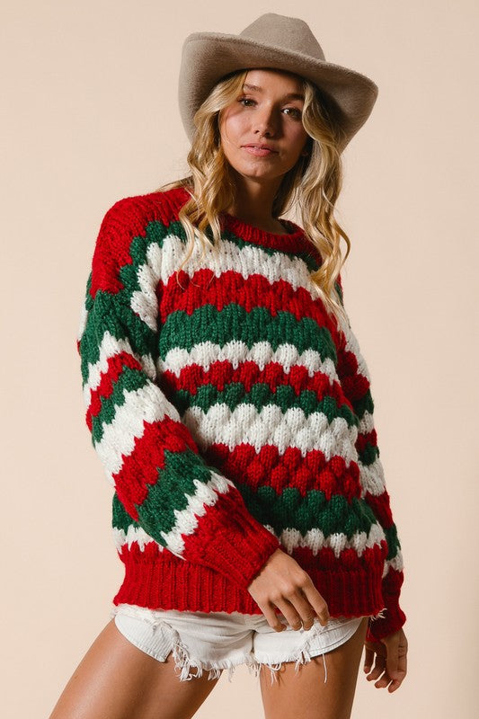 Textured Festive Sweater