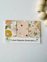 Floral Print Magnetic Bookmark Set