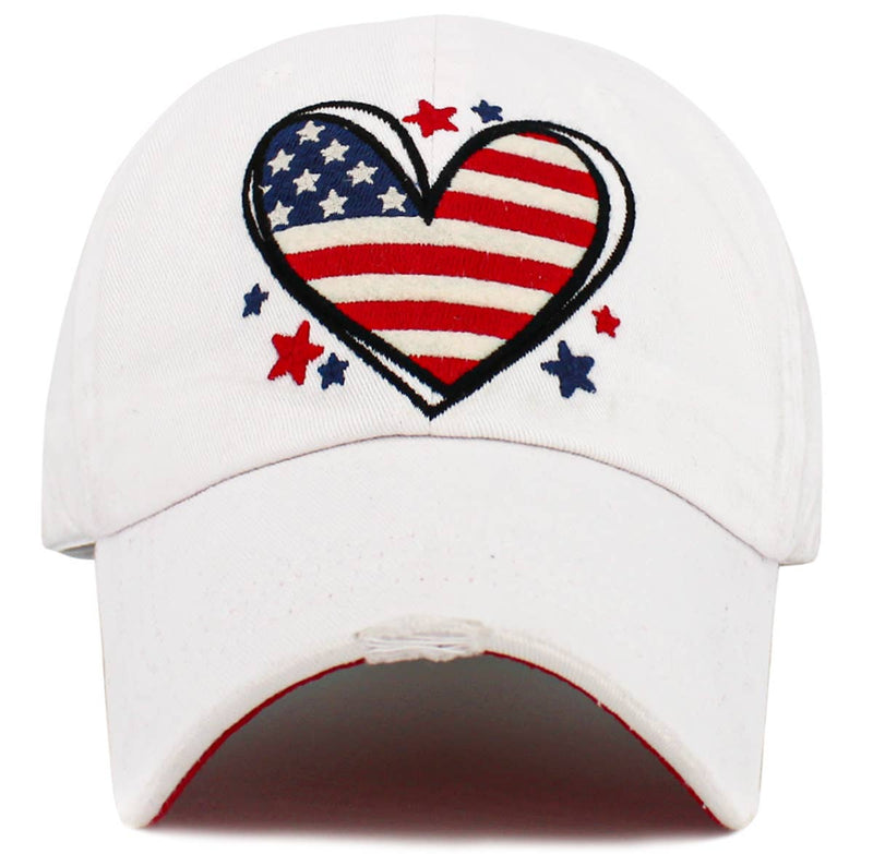 Heart Flag Vintage Ballcap