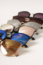 Women's Round Glitter Arm Sunglasses