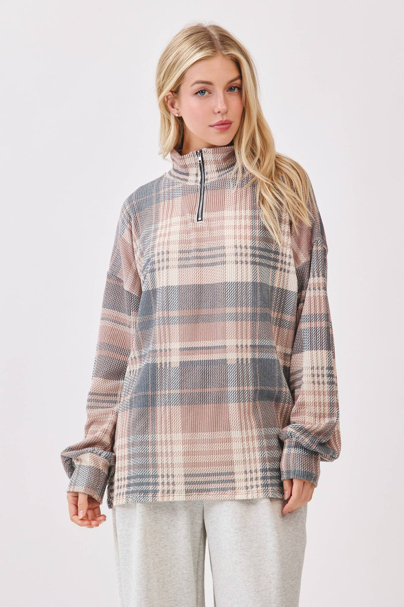 Softscape Plaid Pullover