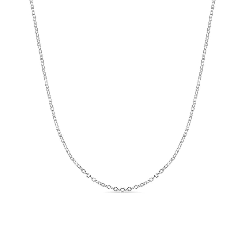 Crimped Oval Chain Necklace