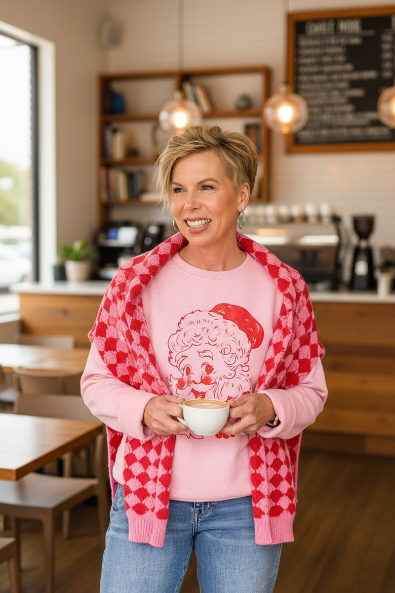 Jolly Santa Crew Sweatshirt {Restock Coming}