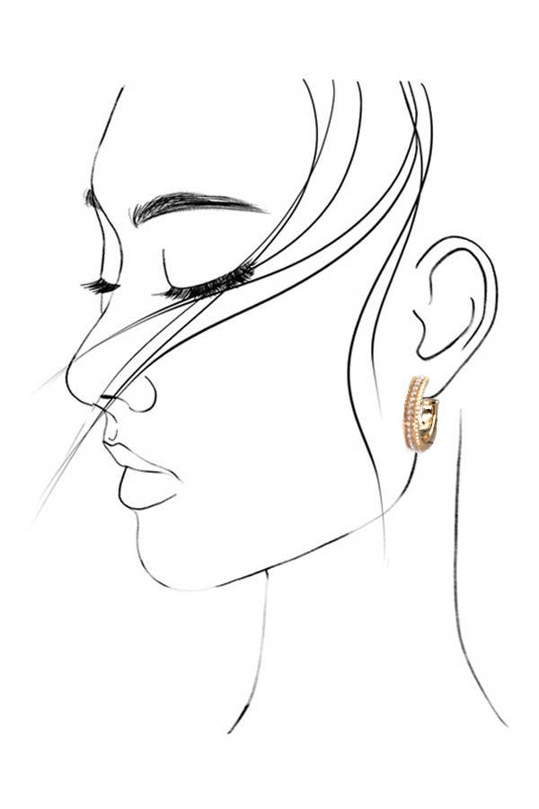 Pearl Studded Hoops