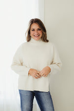 Mock Neck Seam Sweater