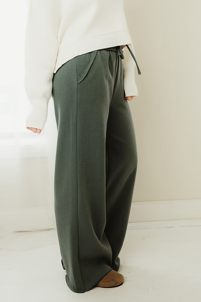 Fleece Wide Leg Sweatpants