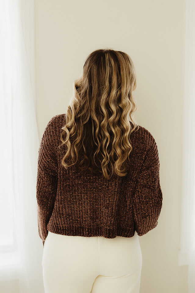 Chenille Crop Sweater