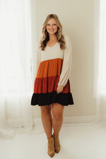 Woven Color Blocked Dress