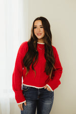 Cable Trim Sweater