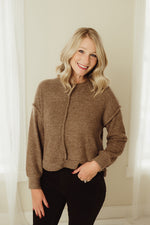 Brushed Melange Hi-Low Sweater