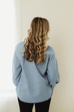 Frilled Hem Denim Top