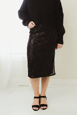 Sequin Midi Skirt