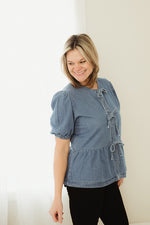 Peplum Denim Shirt