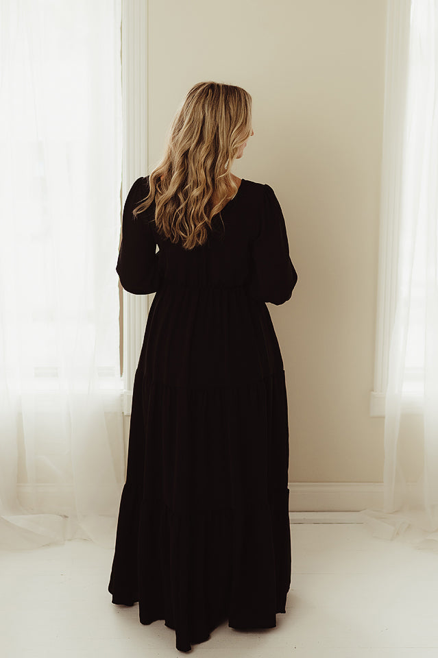 Solid Tiered Maxi
