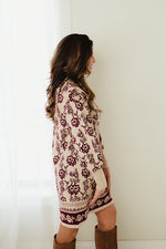 Floral Jacquard Sweater Dress