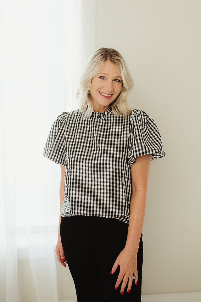 Gingham Check Top