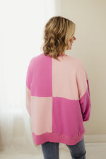 Color Block Placket Sweatshirt