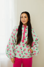 Floral Fleece Zip Up