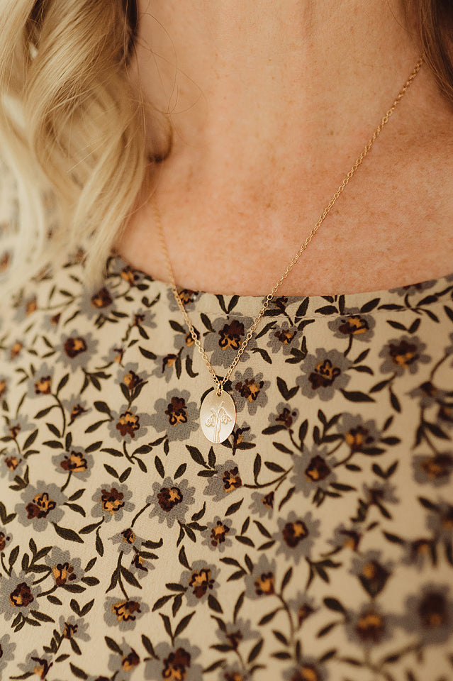 Birth Flower Necklace – Sloane Jewelry Design