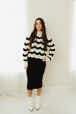 Wave Pointelle Sweater