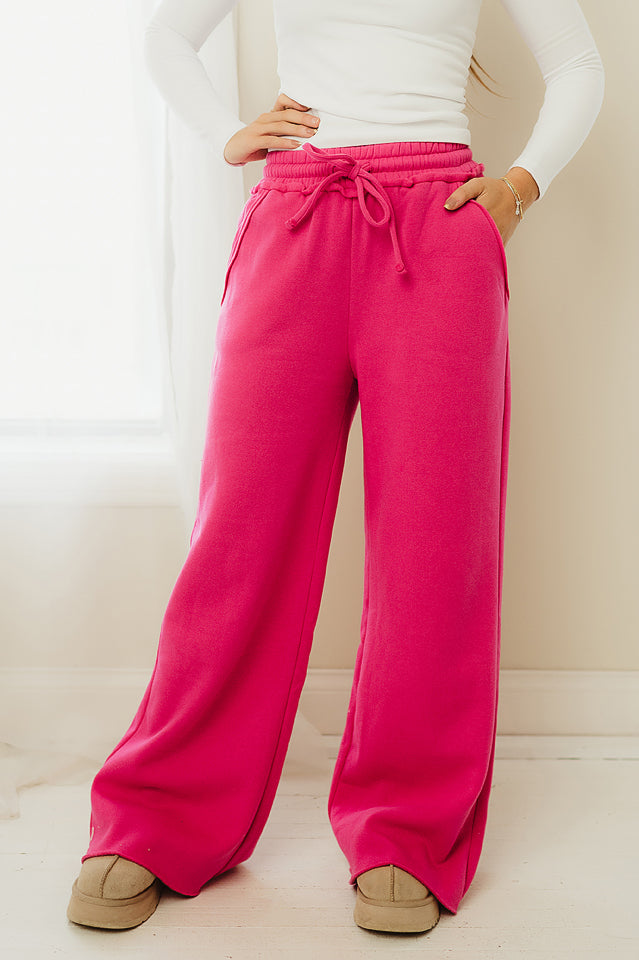 Fleece Wide Leg Sweatpants