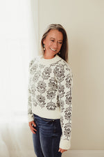 Floral Knit Sweater