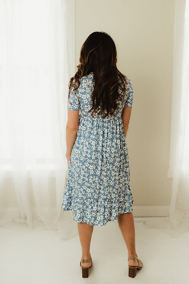 Floral Pocketed Midi Dress