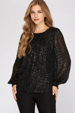 Sequin Balloon Top