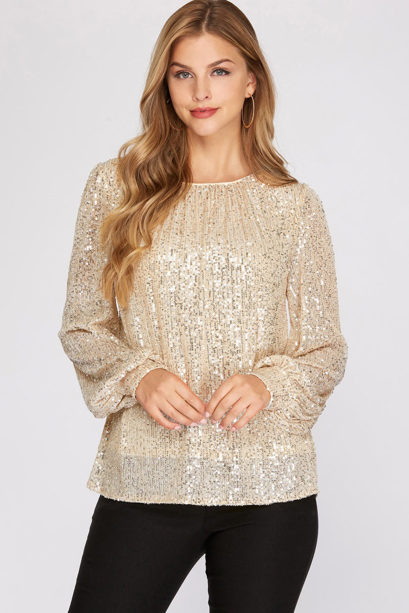 Sequin Balloon Top