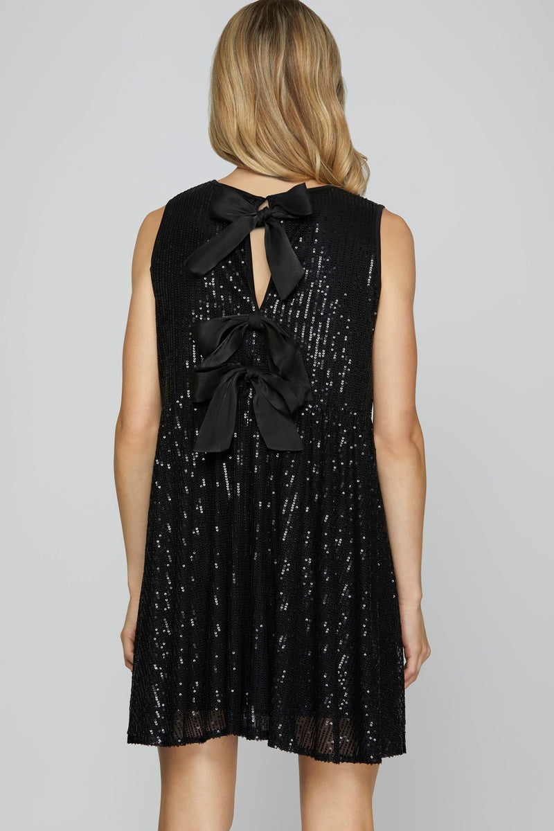 Flounce Sequin Dress