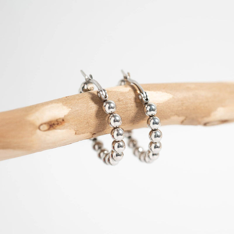 Circle Ball Hoop Earrings