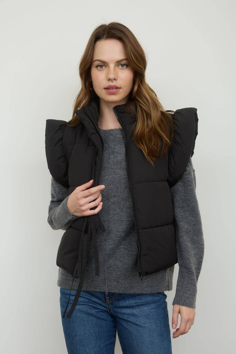 Flutter Sleeve Bow Vest