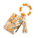 Silicone Beaded Floral Wallet Card Holder