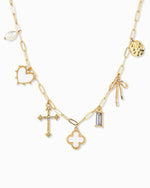 Clover Multi Gold Charm Necklace