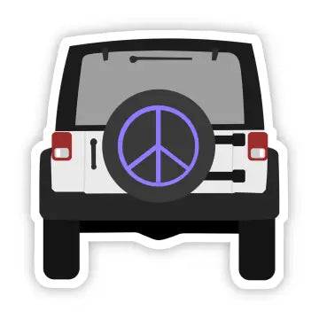 Peace Sign Jeep Sticker