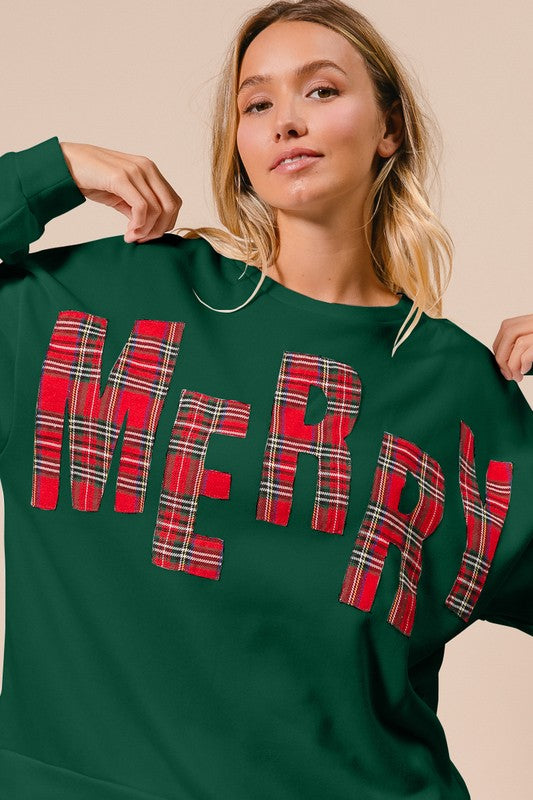 Plaid Merry Pullover