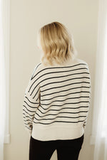 Stripe Mock Split Sweater