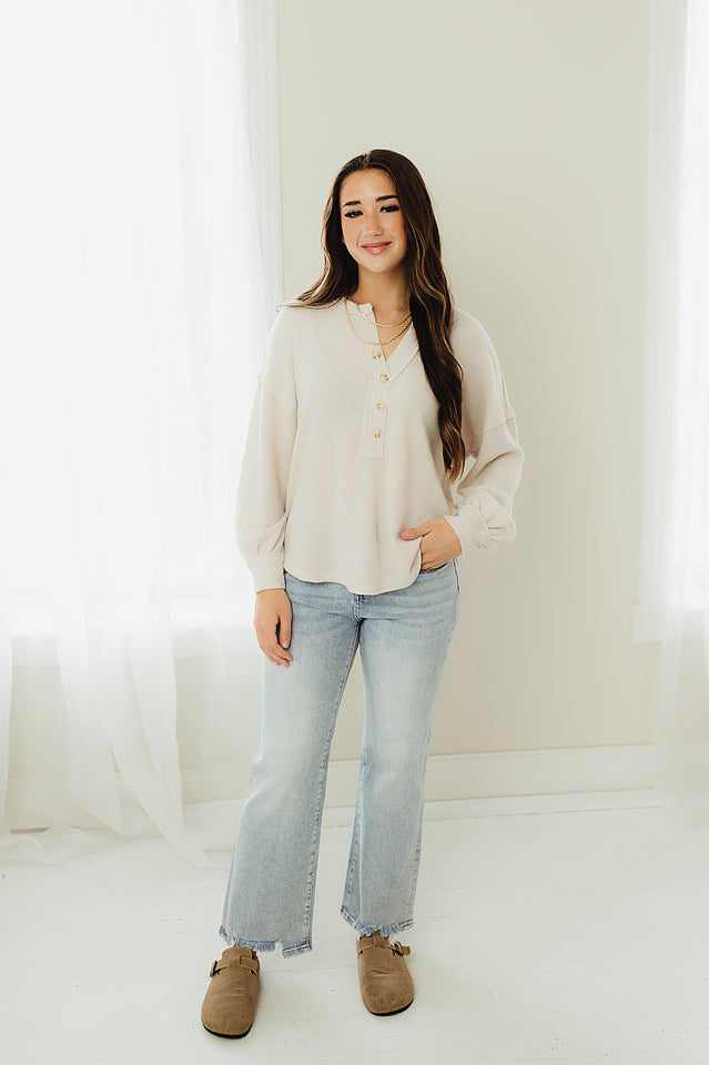 Half Button Top