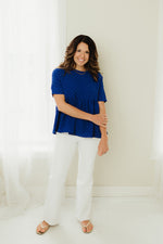 Textured Peplum Top