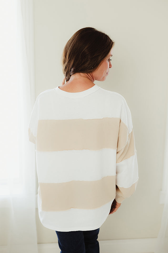 Contrast Panel Slouchy Top