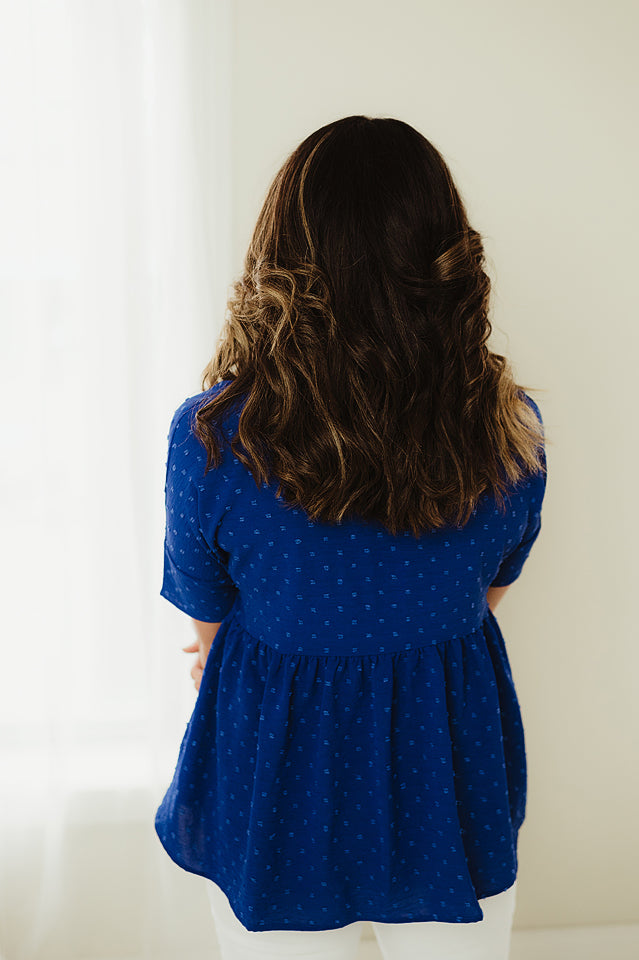 Textured Peplum Top