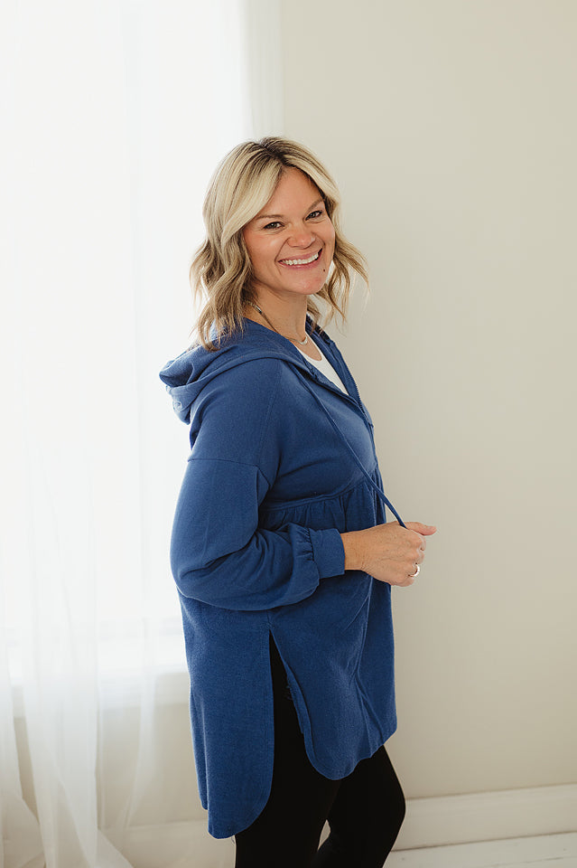 Ruched Hoodie