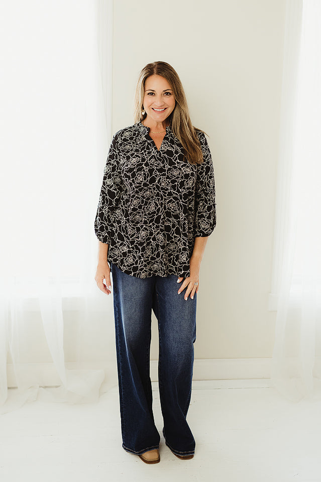 Petal Sleeve Blouse