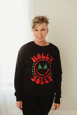 Holly Jolly Smile Graphic Crewneck