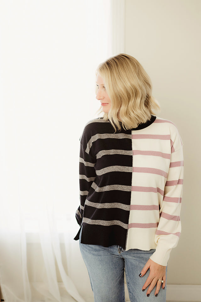 Stripe Colorblock Sweater