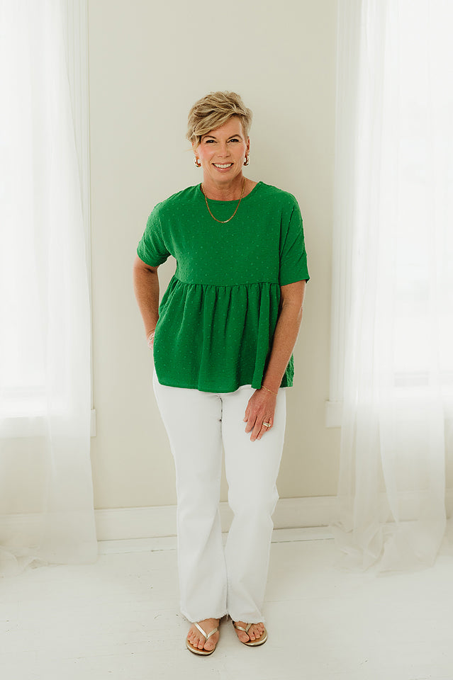 Textured Peplum Top