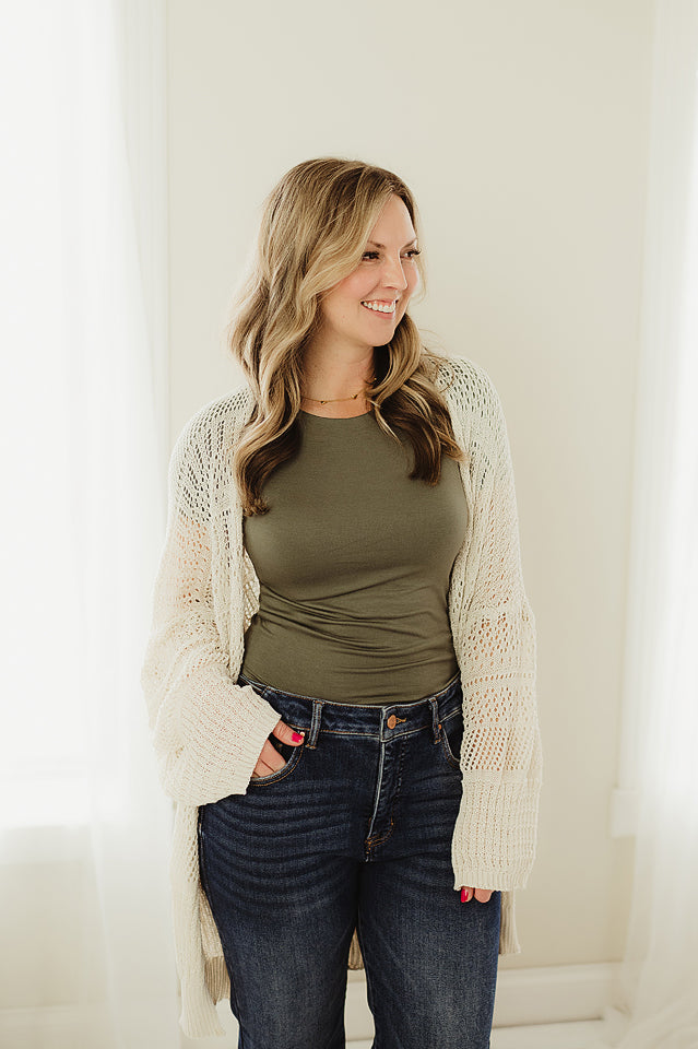 Knit Netted Cardi