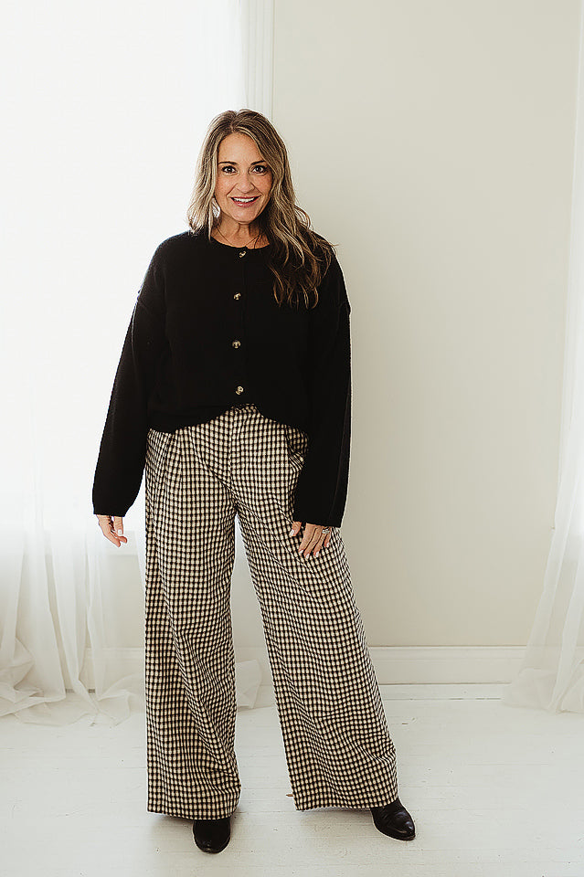 Tailored Gingham Pants