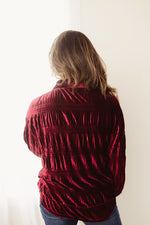 Shirring Velvet Shirt