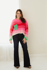 Colorful Stripe Low Gauge Sweater